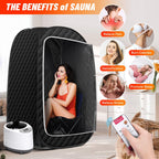 Ecoboom Home Portable Sauna Room, Full Body Home Sauna Room, Foldable Portable Steam Sauna Tent, Equipped With A 2.6L 1000W Steam Generator, Folding Chair, And Remote Control.