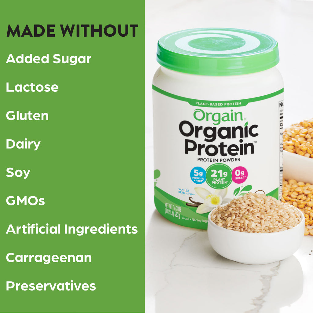 Orgain Organic Plant-Based Protein Powder - Sweet Vanilla Bean