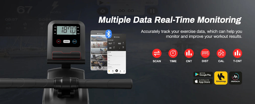 UTRYUP Magnetic Rowing Machines R05 Water Rower R10 16 Levels Quiet Resistance Foldable Compact Rowing Machine Home Gym Fitness