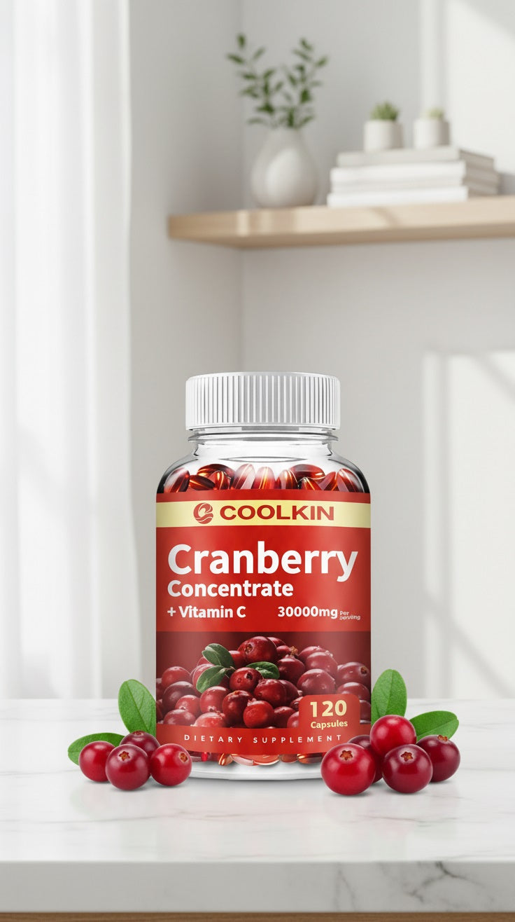 Cranberry - Supports Urinary System Health Bladder Health Potent Antioxidant Rich Vita C Capsule Supplement