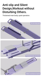 2-in-1 Abs & Ski Board - Portable Core/Leg Trainer, Split Pilates-Reformer for Home Gym, Lightweight Full-Body Fitness