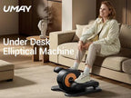 Quiet Portable Under Desk Elliptical for Seniors, Electric Seated Leg Exerciser with Remote – Compact Training Machine