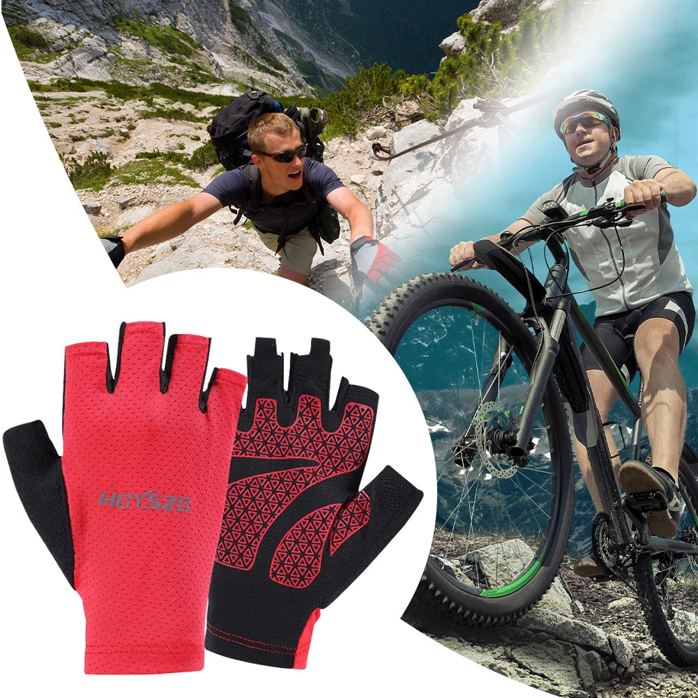 Fingerless Sports Fitness Gym Training Gloves for Men Women Cycling Gloves Motorcycle Mtb Anti-slip Gloves Bicycle Accessories