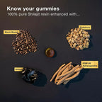 Pure Himalayan Shilajit Gummies, 3000 Mg Gold Grade Shilajit with Ashwagandha, Gokshura