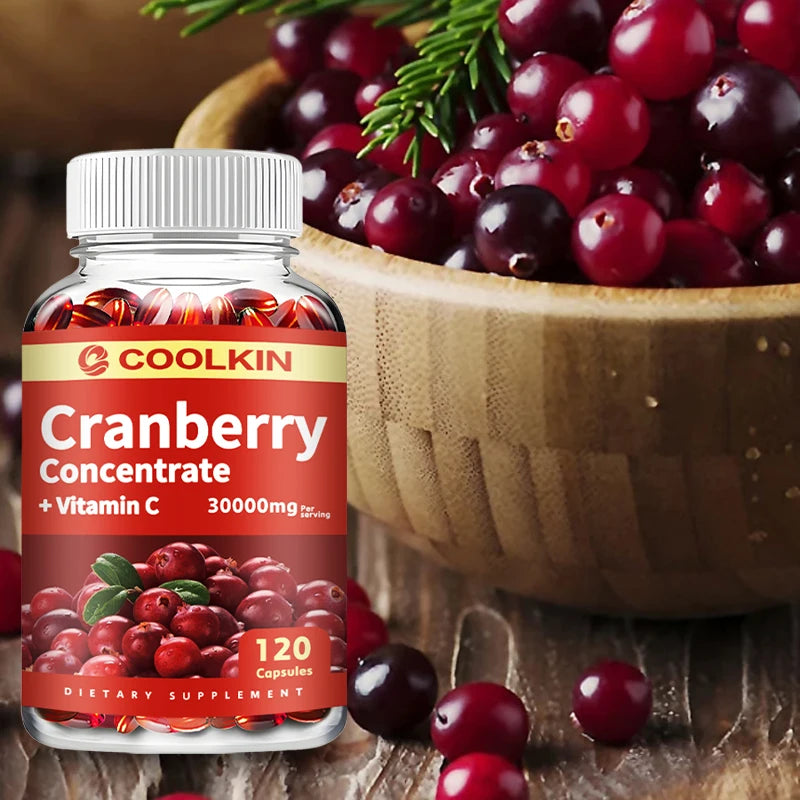 Cranberry - Supports Urinary System Health Bladder Health Potent Antioxidant Rich Vita C Capsule Supplement