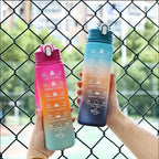 Sports Water Bottle with Time-Tracking Straw Leak Proof Locking Flip Cover for Easy Carry Ideal for Outdoor Adventures