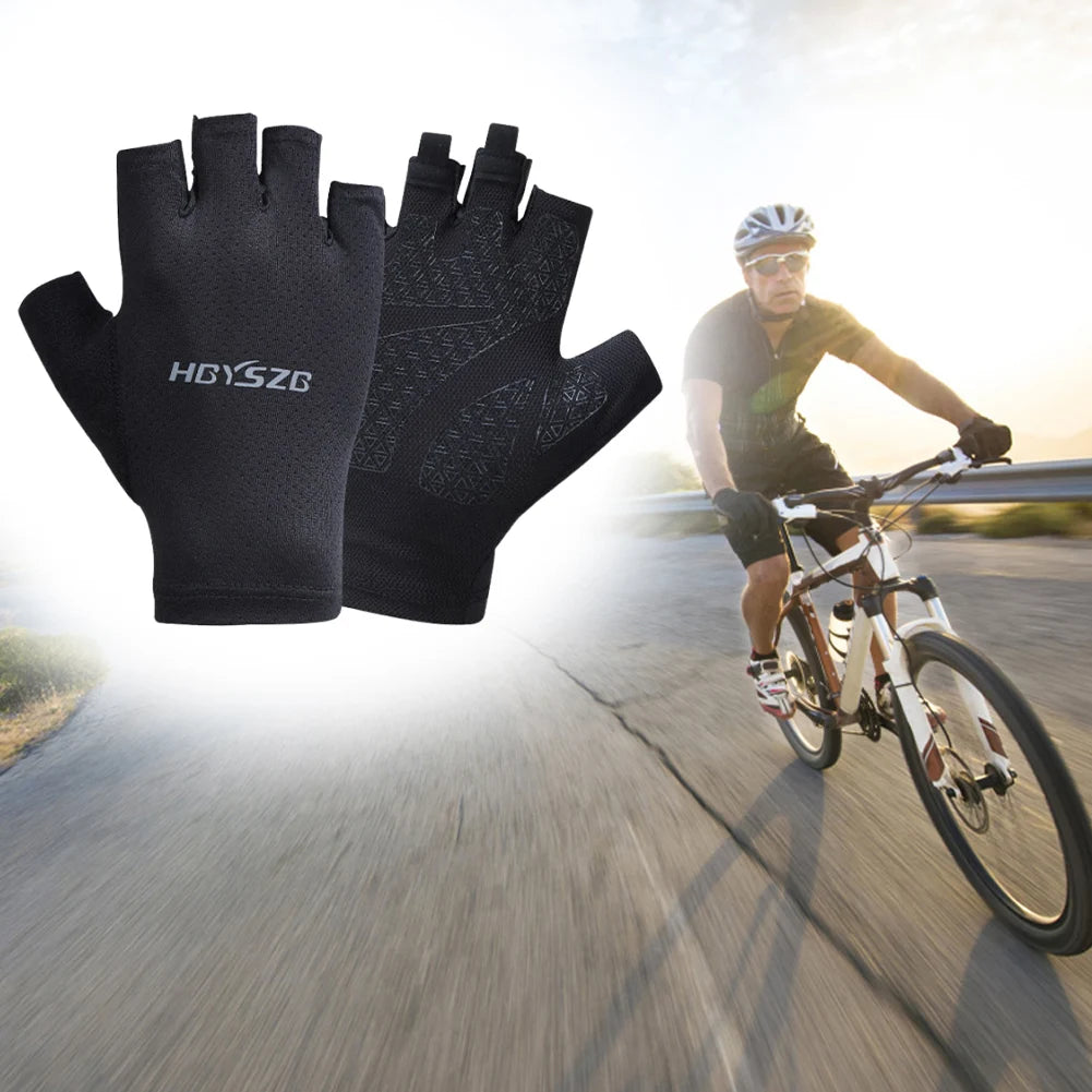 Fingerless Sports Fitness Gym Training Gloves for Men Women Cycling Gloves Motorcycle Mtb Anti-slip Gloves Bicycle Accessories