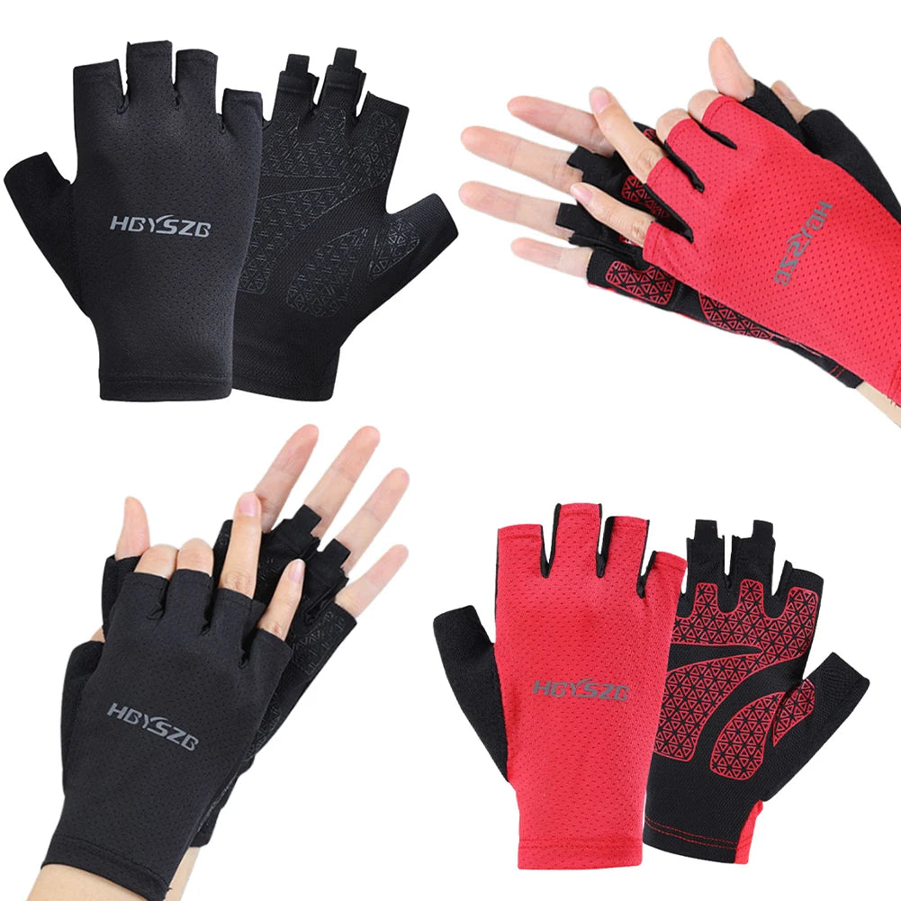 Fingerless Sports Fitness Gym Training Gloves for Men Women Cycling Gloves Motorcycle Mtb Anti-slip Gloves Bicycle Accessories