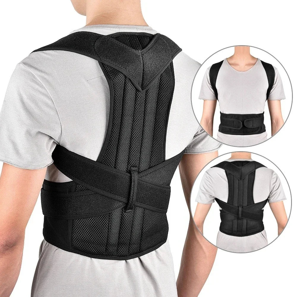 Achieve  Posture with Adjustable, Breathable Polyester Posture Corrector - Universal Fit for Pain Rel