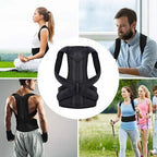 Achieve  Posture with Adjustable, Breathable Polyester Posture Corrector - Universal Fit for Pain Rel