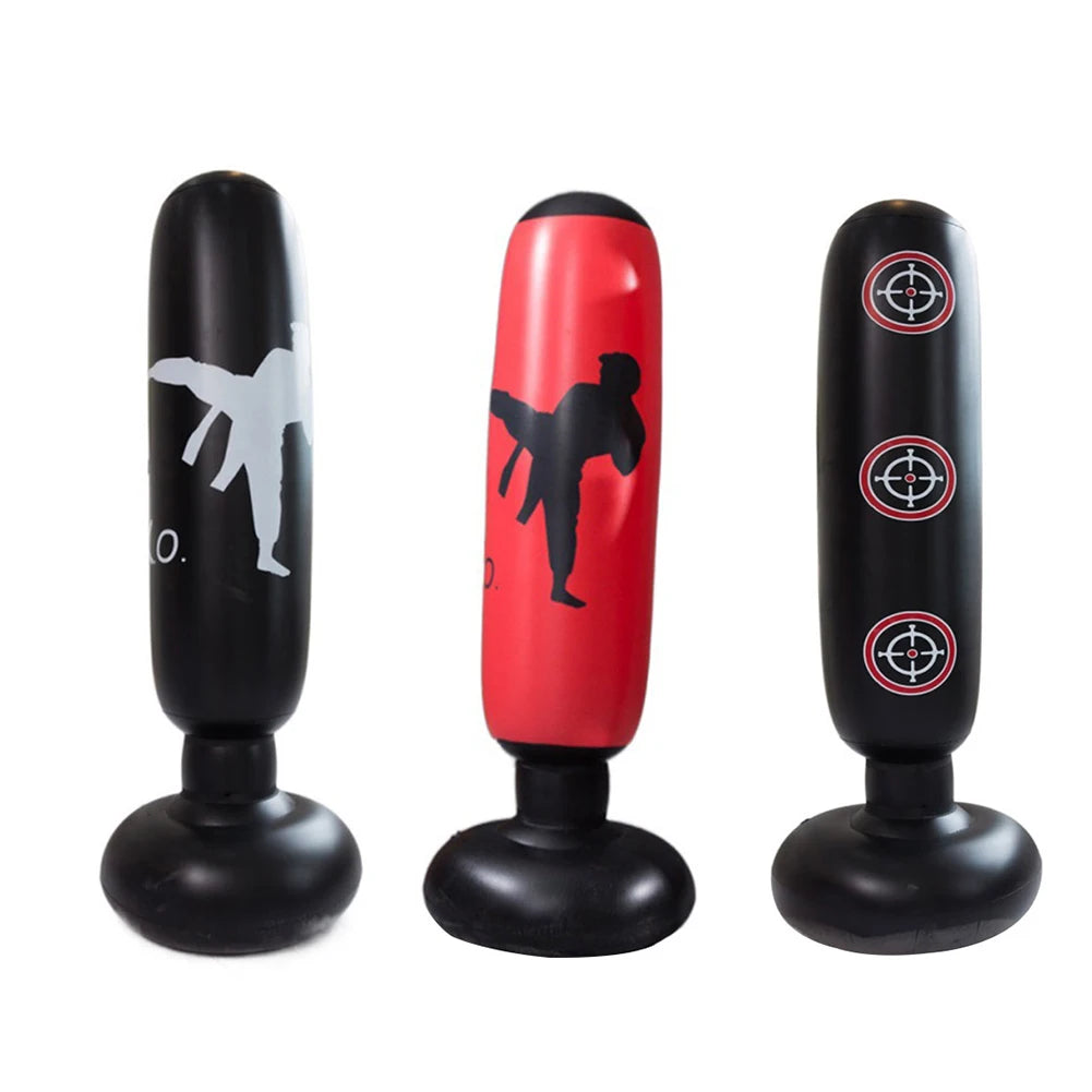 160cm Inflatable Boxing Bag Adult Children Punch Kicking Sandbag PVC Inflatable Tumbler Gym Kids Boxing Training Target