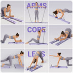 2-in-1 Abs & Ski Board - Portable Core/Leg Trainer, Split Pilates-Reformer for Home Gym, Lightweight Full-Body Fitness