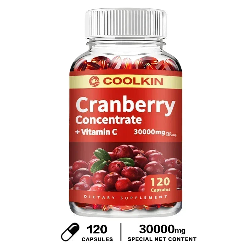 Cranberry - Supports Urinary System Health Bladder Health Potent Antioxidant Rich Vita C Capsule Supplement