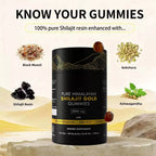 Pure Himalayan Shilajit Gummies, 3000 Mg Gold Grade Shilajit with Ashwagandha, Gokshura