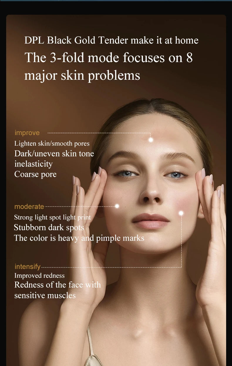 Hot Selling Blacken DPL Photofacial Skincare Device PIR Skin Whitening  Brightening Anti-ageing Rejuvenation Device PRO