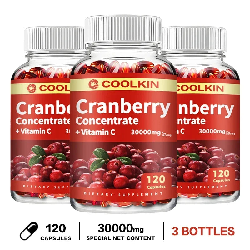 Cranberry - Supports Urinary System Health Bladder Health Potent Antioxidant Rich Vita C Capsule Supplement