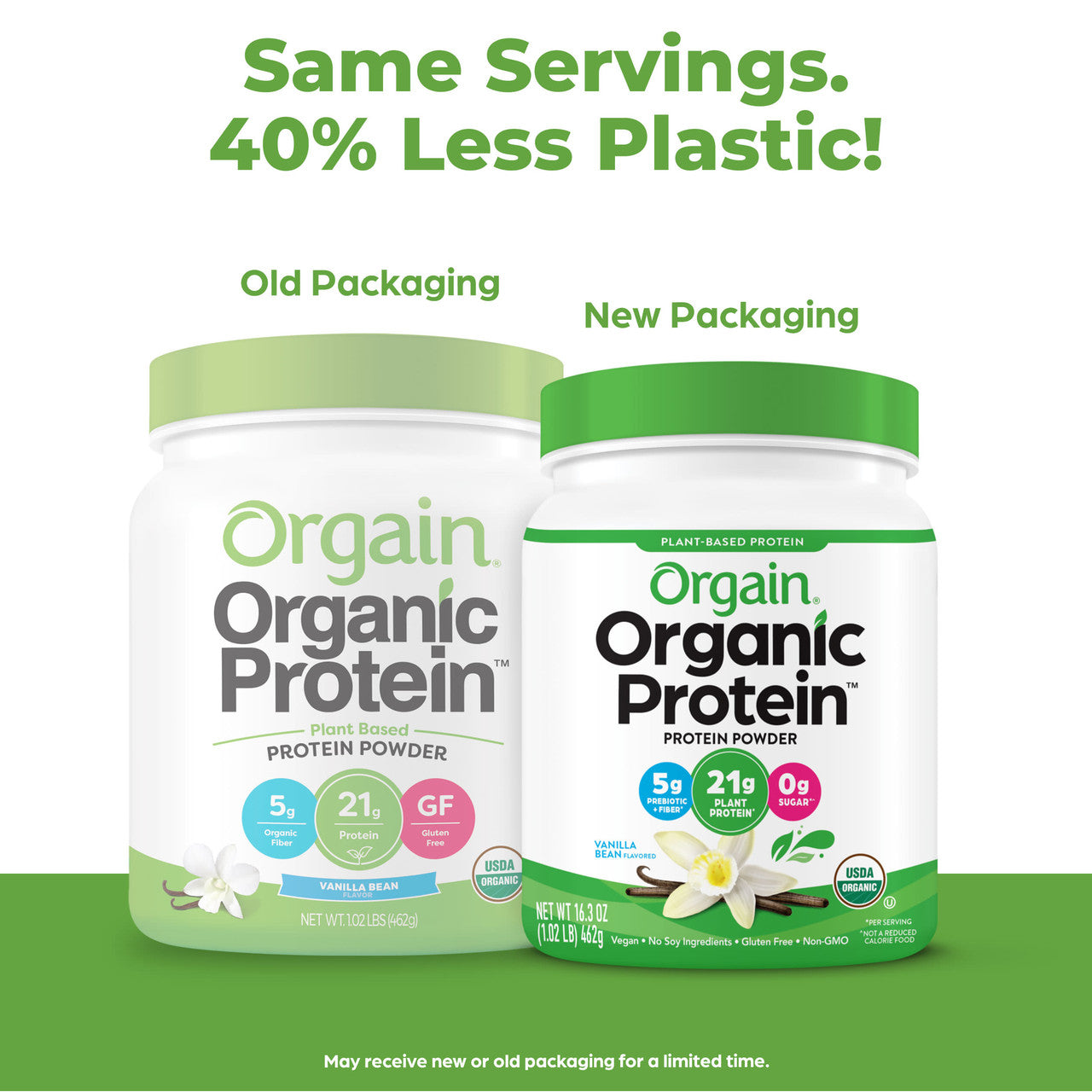 Orgain Organic Plant-Based Protein Powder - Sweet Vanilla Bean